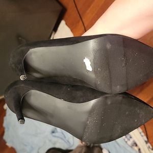 Torrid black suede heels 10